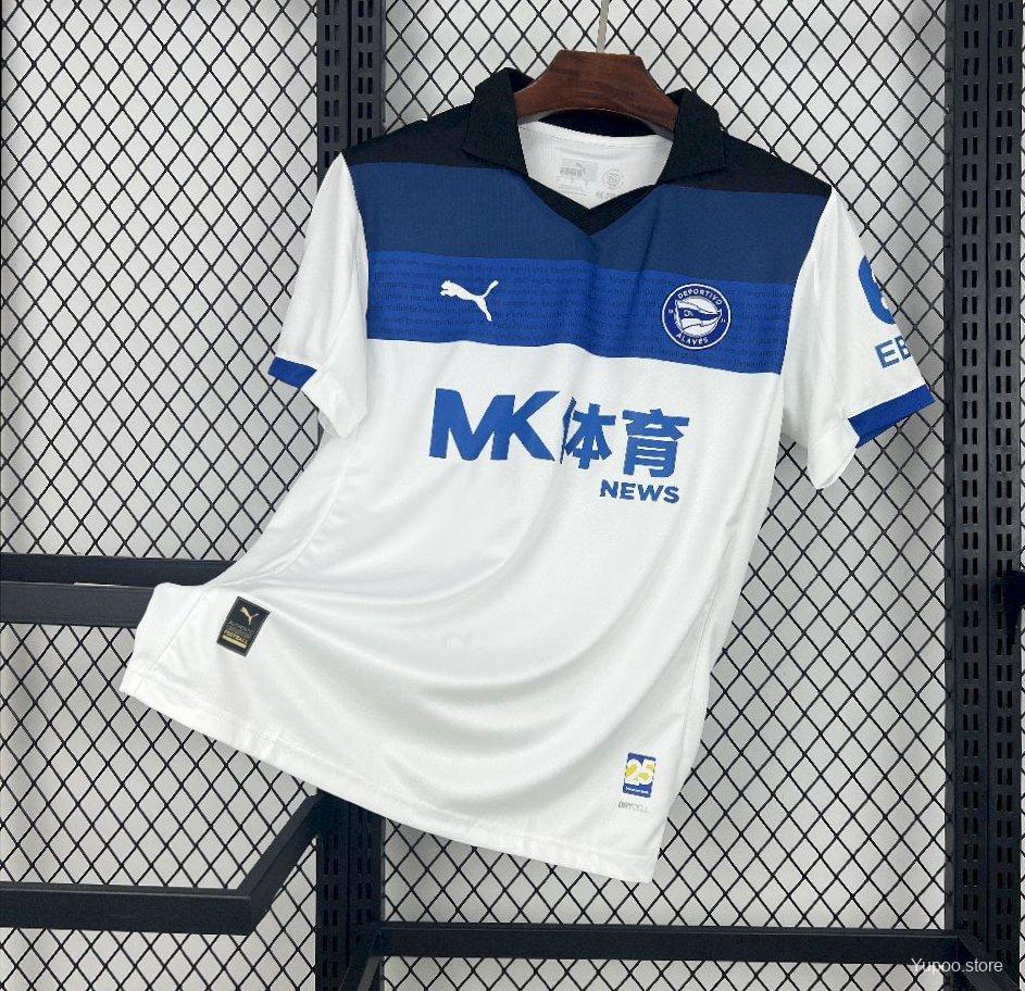 Camiseta de fútbol Alavés 2025/26 VISITANTE MANGA CORTA VERSION FAN